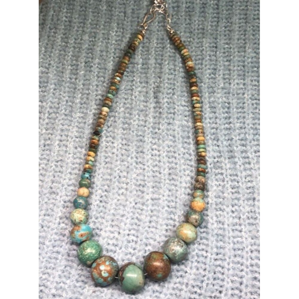 Jay King Sterling Silver Sacred Cloud Mountain Turquoise Necklace 18" .925